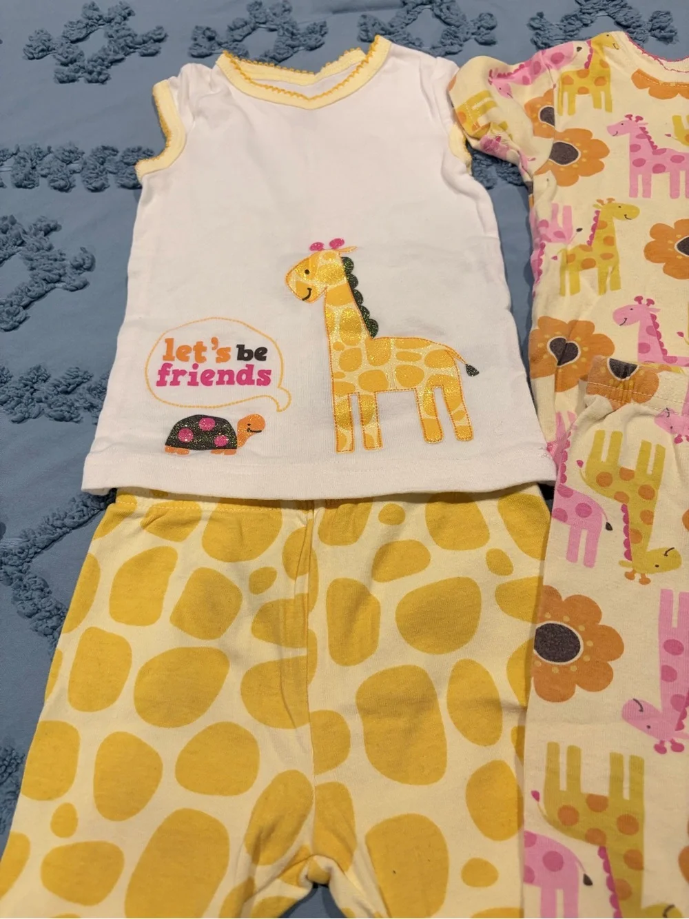 Carter’s 12M Giraffe Pajama Bundle 2 Sets Cotton